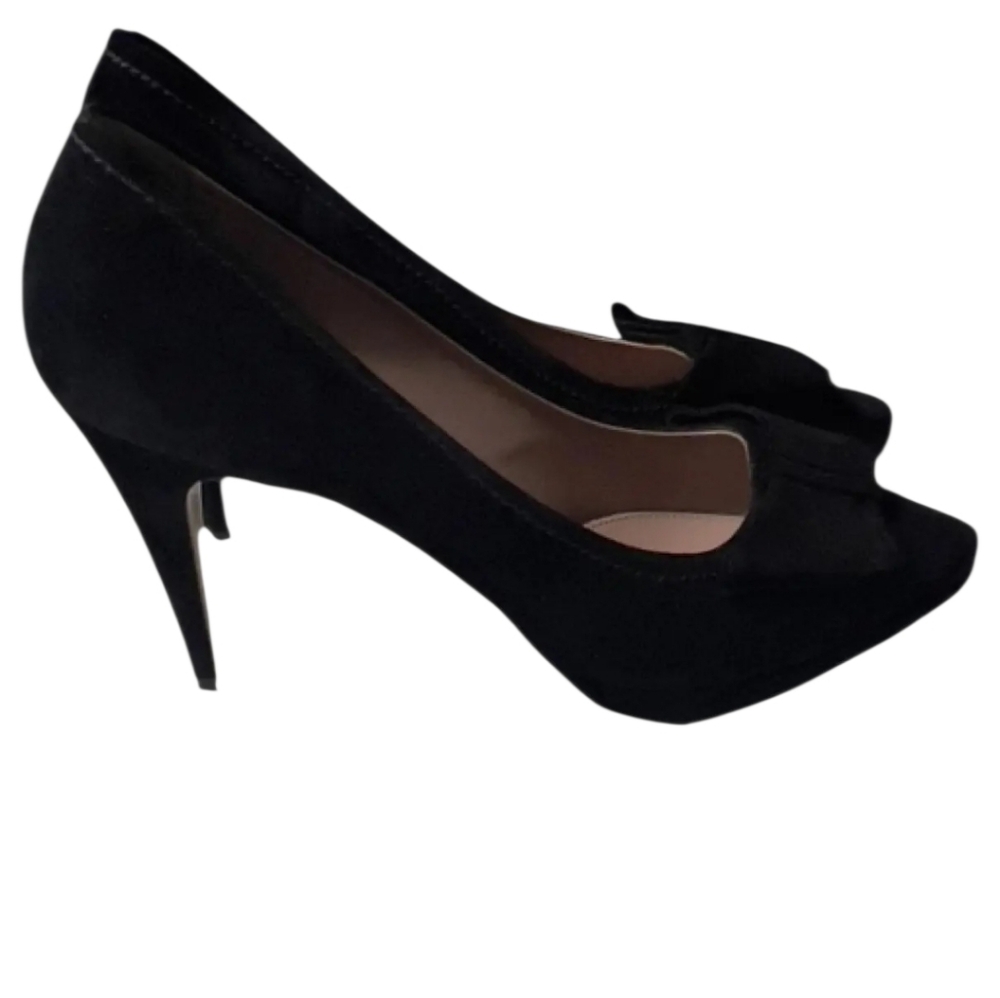 Prada Black Women's Heels with Bow Detail